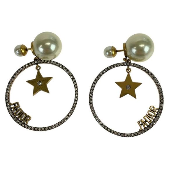 Pre Loved dior Women metallic | gold Earrings - Picture 1 of 5